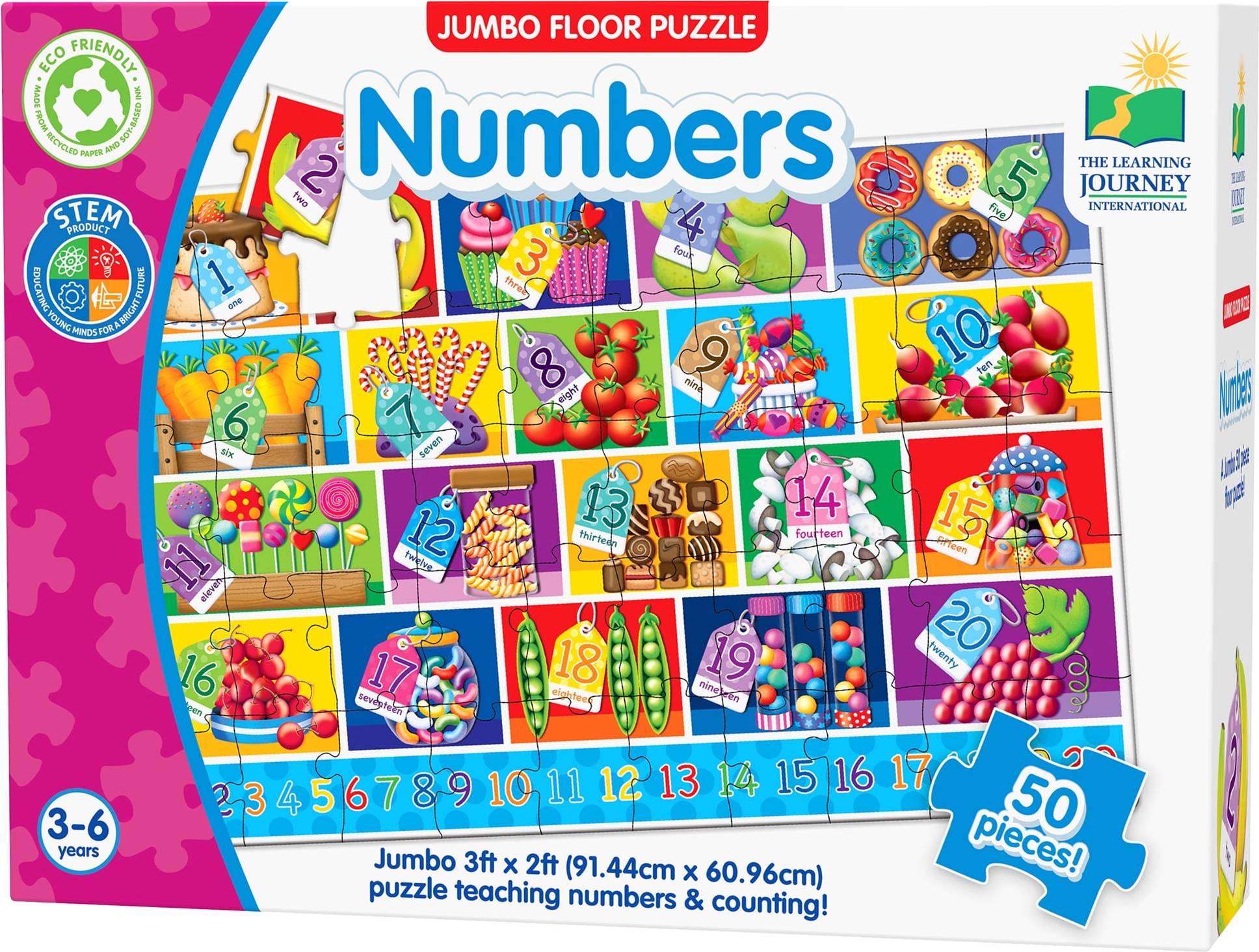 The Learning Journey Numbers Jumbo Floor Puzzles 50 Pieces