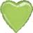 Amscan Foil Ballon Heart Standard Green 10-pack