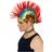 Smiffys 80's Street Punk Wig Mohawk Multi-Coloured