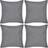vidaXL 130946 4-pack Cushion Cover Grey (40x40cm)