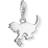 Thomas Sabo Charm Club Kitten Charm Pendant - Silver/White