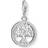 Thomas Sabo Charm Club Tree Charm Pendant - Silver/White