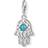 Thomas Sabo Charm Club Hand of Fatima Charm Pendant - Silver/Turquoise