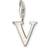 Thomas Sabo Charm Club Letter V Charm Pendant - Silver