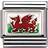 Nomination Composable Classic Link Wales Flag Charm - Silver/White/Green/Red