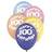 Unique Party 100th Happy Birthday Latex Balloons 5-pack