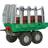 Rolly Toys Timber Trailer Green & 5 Logs