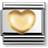 Nomination Composable Classic Link Raised Heart Charm - Silver/Gold