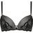 Figleaves Juliette Lace Plunge Bra - Black/Shell