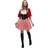 Smiffys Fever Red Riding Hood Costume Red with Dress & Hooded Cape