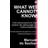 What We Cannot Know (Paperback, 2017)