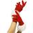 Smiffys Santa Gloves Red with White Trim