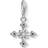 Thomas Sabo Charm Club Iconic Ornamental Cross Charm Pendant - Silver/White
