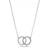 Pandora Entwined Circles Logo & Sparkle Collier Necklace - Silver/Transparent