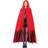Bristol Ladies Hooded Cape Red with Black Ombre Finish Costume