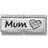 Nomination Classic Double Link Mum and Heart - Silver/White/Black