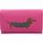 Mala Leather Best Friends Sausage Dog Flap Over Purse - Pink