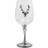 English Pewter Stag Head White Wine Glass, Red Wine Glass 35cl