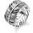 Thomas Sabo Feather Pavé Ring - Silver/Black