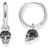 Thomas Sabo Skull Earrings - Silver/Black