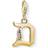 Thomas Sabo Charm Club Letter D Charm - Gold/White