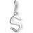 Thomas Sabo Charm Club Letter S Charm Pendant - Silver/White