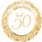 Amscan Foil Ballon Standard 50th Anniversary White/Gold