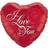 Qualatex Foil Ballon I Love You Rose Red