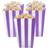 Amscan Popcorn Box Purple/White 5-pack