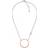Tommy Hilfiger Two Colour Open Circle Necklace - Silver/Rose Gold
