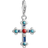 Thomas Sabo Charm Club Ethnic Cross Charm Pendant - Silver/Multicolor