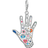 Thomas Sabo Charm Club Vintage Hand Charm Pendant - Silver/Multicolour