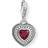 Thomas Sabo Charm Club Heart Charm Pendant - Silver/Red/White