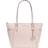 Michael Kors Jet Set Large Saffiano Leather Top-Zip Tote Bag - Soft Pink