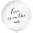 Latex Ballon Love Is In The Air White/Black