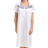 Camille Classic Knee Length Short Sleeve Nightdress - White