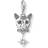 Thomas Sabo Cat Charm Pendant - Silver/Multicolour