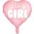 PartyDeco Foil Ballons It's a Girl Light Pink/White