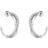 Swarovski Twist Hoop Pierced Earrings - Silver/White