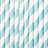 PartyDeco Straws Sky Blue/White 10-pack