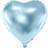 PartyDeco Foil Ballons Heart 45cm Sky Blue