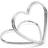 PartyDeco Table Decorations Place Card Holders Hearts Silver 10-pack