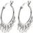 Pilgrim Panna Coin Hoop Earrings - Silver