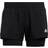 Adidas Pacer 3-Stripes Woven Two-in-One Shorts Women - Black/White