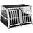 tectake Dog Cage Double with Sloping Back with Partition 104x69cm