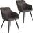 tectake Marilyn Fabric 2-pack Kitchen Chair 82cm 2pcs