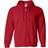 Gildan Heavy Blend Full Zip Hooded Sweatshirt Unisex - Red