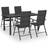 vidaXL 3060048 Patio Dining Set, 1 Table incl. 4 Chairs