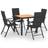 vidaXL 3060053 Patio Dining Set, 1 Table incl. 4 Chairs