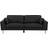 Beliani Torget Black Sofa 226cm 3 Seater